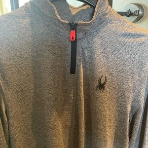 SPYDER ACTIVE 3/4 NEW ZIP PULLOVER MENS LARGE STRONG ZIPS Stretch & stylish!